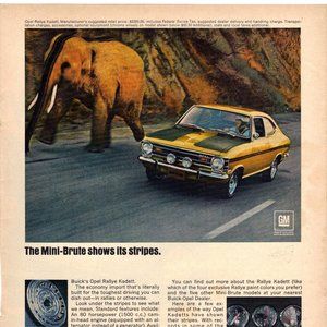 Vintage 1968 Buick Opel Kadett Print Ad PA549